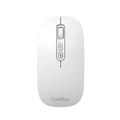 Ratón CoolBox W02-IA Inalámbrico Bluetooth Blanco