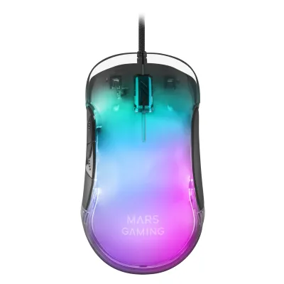 Ratón Mars gaming MMGLOW Con cable Negro
