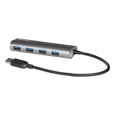 Hub USB i-tec USB 3.0 4 puertos Metal Gris