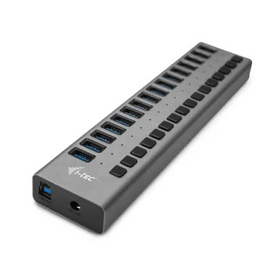 Hub i-tec USB 3.0 16 puertos con alimentación 90W Gris