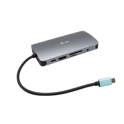 Hub USB-C i-tec Nano 4K HDMI VGA USB 3.0 100W Power Delivery Plata