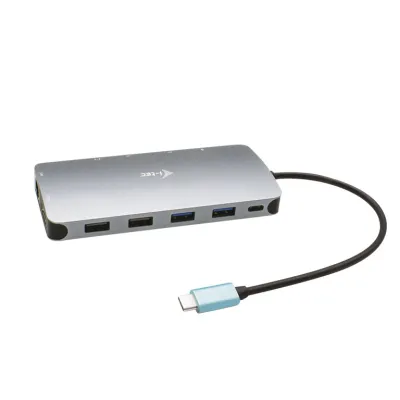 Hub USB-C i-tec Nano Docking Station 3x DisplayPort HDMI 100W Plata