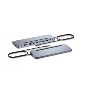 Dock i-tec USB-C Ergo 3x LCD 100W 3 Monitores Plata