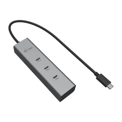 Hub USB-C i-tec CHARGE Metal 5 puertos USB-C 8K 85W Plata