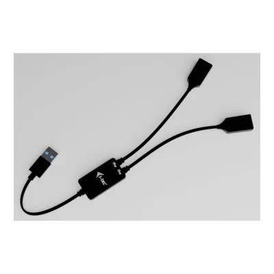 Hub i-tec USB tipo A 2 puertos USB 3.2 Gen 1 Negro