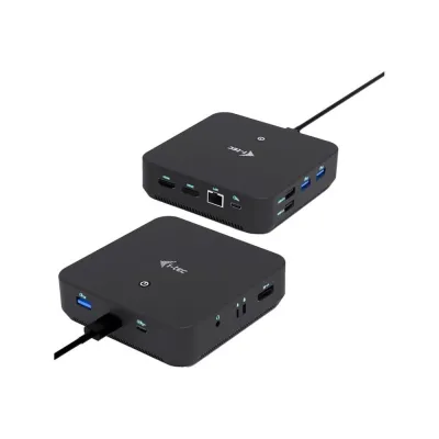 Docking station i-tec 12 en 1 USB-C 3 monitores 4K HDMI DisplayPort 100W Negro