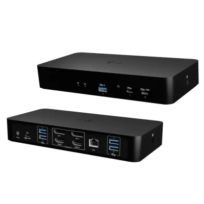 Docking station i-tec 13 en 1 USB-C 2 HDMI 2 DisplayPort 4 pantallas 100W Negro
