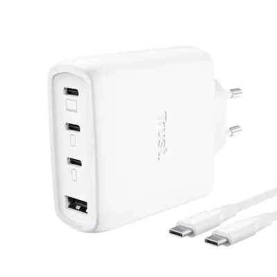 Cargador de pared Trust MAXO 65W USB-C USB-A Blanco