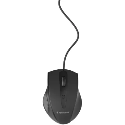 Ratón Gembird MUS-4B-02 Con cable Negro