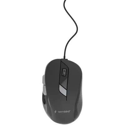 Ratón Gembird MUS-6B-01 Con cable Negro