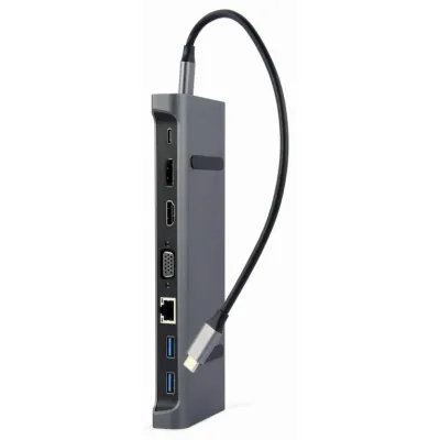 Gembird A-CM-COMBO9-02 base para portátil y replicador de puertos Alámbrico USB 