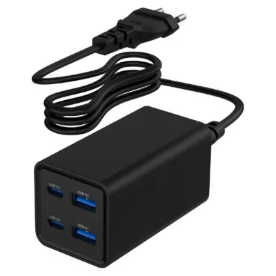 Cargador de pared Gembird TA-UC-2A2C-PD65-01-BK USB-C USB-A Negro 65W
