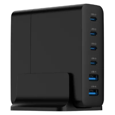 Cargador de pared Gembird TA-UC-2A4C-PD75-01-BK USB-C USB-A Negro 75W