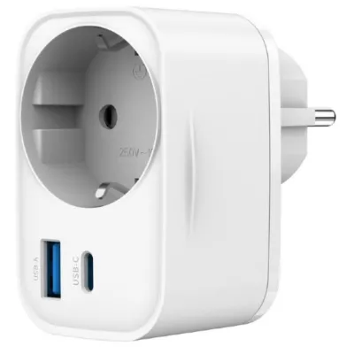 Cargador de pared Gembird TA-ACPDQC20-01-W USB-C USB-A Blanco 3680W