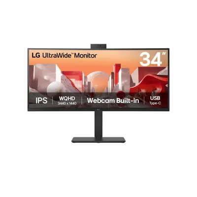 Monitor LG 34BA85QE-B 34" UWQHD 3440x1440 60Hz IPS Curvo Negro