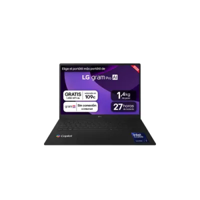 Portátil LG 16Z90TR 16" WQXGA Intel Core Ultra 7 255H 32GB 1TB SSD NVIDIA RTX 5050