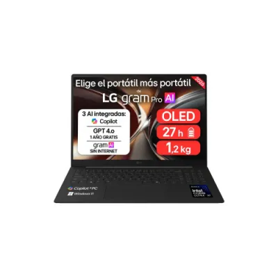 Portátil LG Gram Pro 16 16" Intel Core Ultra X7-358H 32GB 512GB SSD Intel Arc B390 Negro