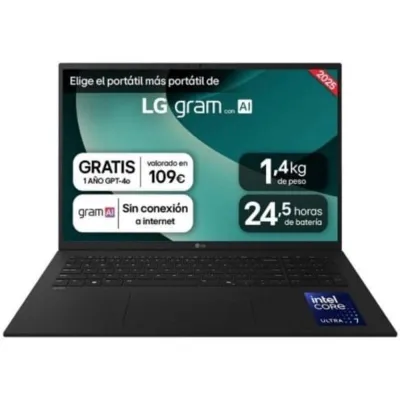 Portátil LG Gram 17 Intel Core Ultra 7 258V 32GB 512GB SSD